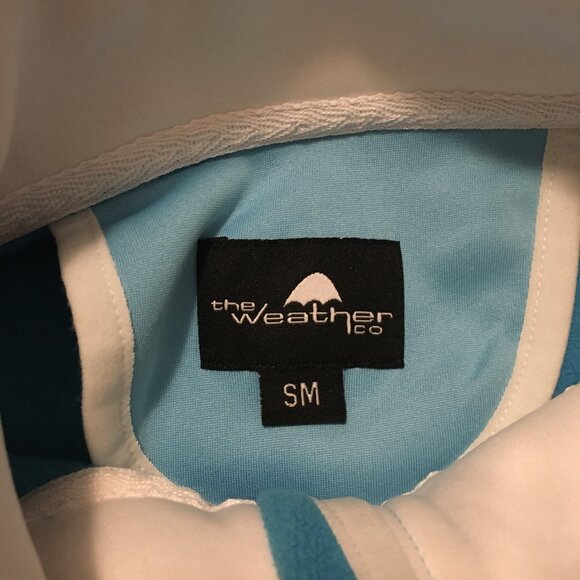 Retro Ice Blue Poly-Flex High Collar Zip Up Vest - Picture 11 of 16